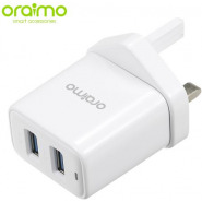 Oraimo Phone Charger UK Dual USB OCW-U63D White Phone Chargers TilyExpress 2