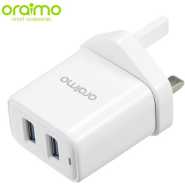 Oraimo Phone Charger UK Dual USB OCW-U63D White