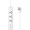 Oraimo Power Hub 3 Ac Outlets With 3 Usb Ports 1.8meter Extension Cable - White