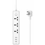 Oraimo Power Hub 3 Ac Outlets With 3 Usb Ports 1.8meter Extension Cable - White