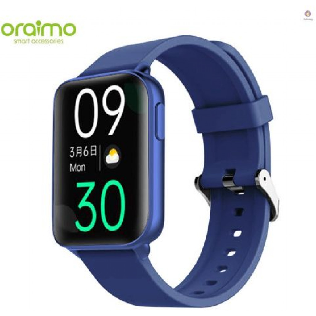 Oraimo Smart Watch Pro OSW-16 Pro Blue Edition Curved Display Waterproof - Blue