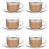 6 Pieces Of Cups And 6 Saucers - Colourless