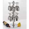 Countertop Rotating 12 Wine Glass Cup Holder Drying Rack Stand Storage -Silver