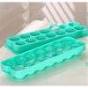 2 Piece, 14 Grid Round Ice Cube Tray Mould Ice Ball Maker-Green