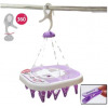 20 Clips Laundry Clothes Hanger Socks Underwear Drying Rack -Purple.