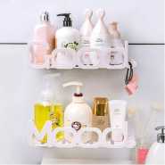 2 piece Letter Wall-mounted Bathroom Shelf Rack Holder Organizer-Multicolor