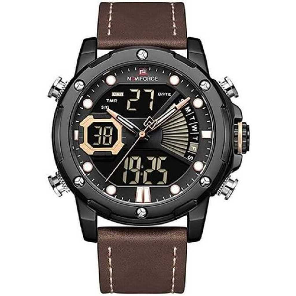 Naviforce Luxury Waterproof Men's Watch - Brown