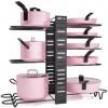 Kitchen Pots And Saucepans Rack Holder Storage Organizer - Black