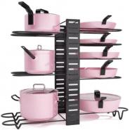 Kitchen Pots And Saucepans Rack Holder Storage Organizer – Black Utensil Racks TilyExpress 2