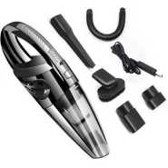 Portable Auto Home, Car Vacuum Cleaner Dust Busters , Hand Vacuum Cordless Rechargeable Low Noise Wet and Dry Use -Black