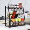 3-Tier Kitchen Spice Rack Condiment Storage Seasoning Pantry Organizer -Black