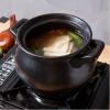 4.8L Stockpot Dish Casserole Clay Ceramic Earthen Stew Cooking Pot Pan -Black