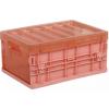 30*22*41cm Plastic Storage Container Basket Stack Foldable Organizer Box -Pink