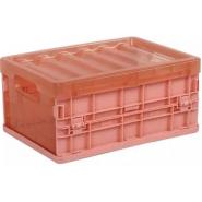 30*22*41cm Plastic Storage Container Basket Stack Foldable Organizer Box -Pink Baskets, Bins & Containers TilyExpress 2