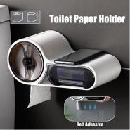 Wall-Mounted Toilet Paper Holder Storage Bathroom Stand Organizer -White Toilet Paper Holders TilyExpress 2