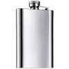 62 oz Stainless Steel Whisky Hip Flask Bottle With Bag -Silver