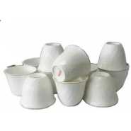 12 Pieces Of Cuppucino Latte Espresso Coffee Cups Tumblers - White