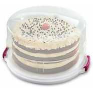 Portable Cake Storage Bin Cupcake Holder Container Box- White