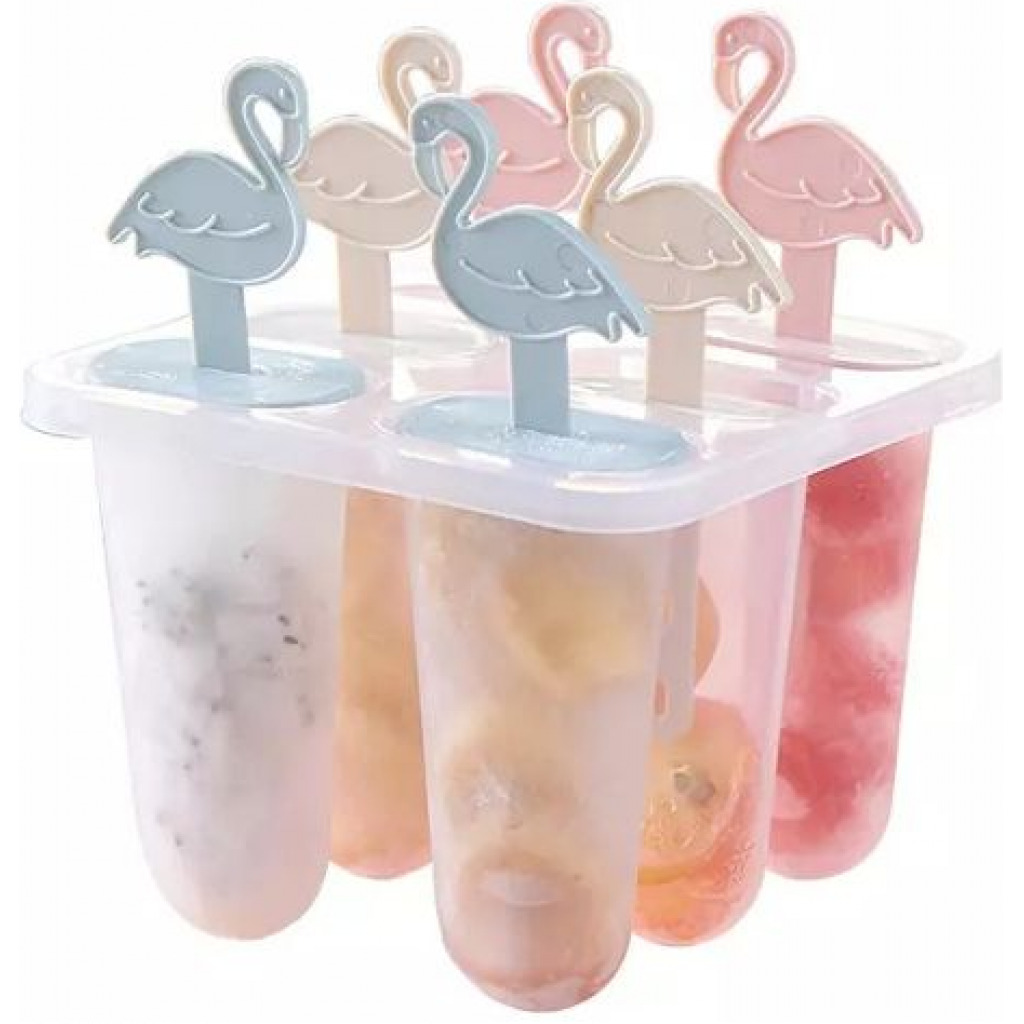 6 Ice Pop Makers, Popsicle Frozen Candy Ice Cream Moulds Tray- Multi-colour  - TilyExpress Uganda