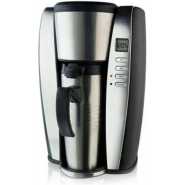 Vives Personal Thermo Coffee Maker Machine With Timer ACUP650 - Warm Function, Silver