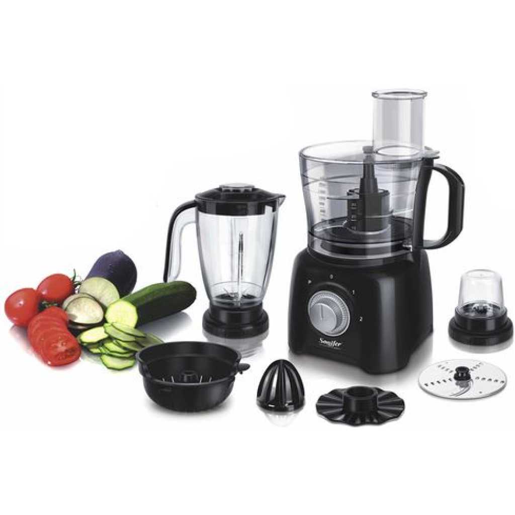 Sonifer 9 In1 Salad Maker With Juicer Extractor Food Processor SF-8027, Black