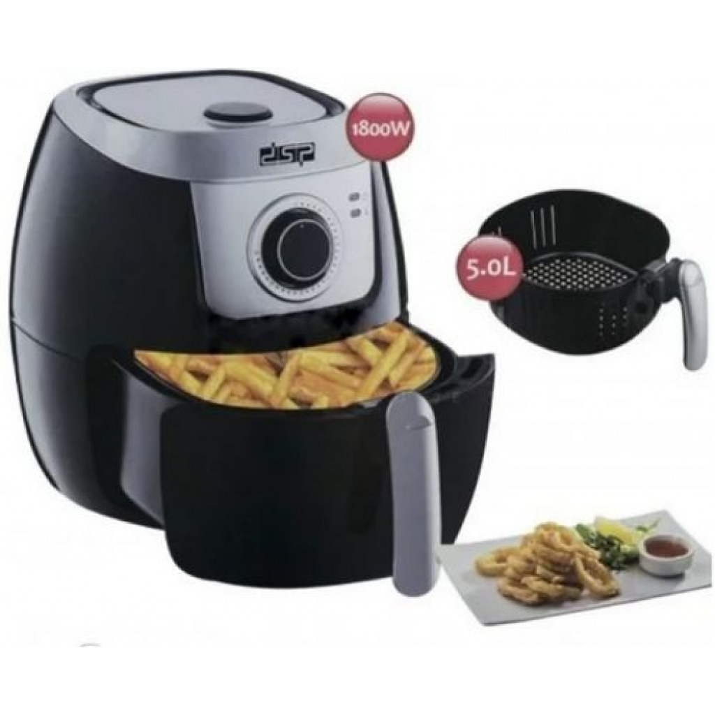 Dsp Health Electric Hot Grill Air Fryer 1800w 5L KB2031 - Black