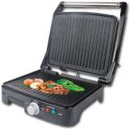 Sonifer Non Stick Plate Mini Electric Contact Barbecue Grill Pan Toaster SF-6058- Black