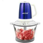 AVINAS 2L Multi-functional Glass Bowl Electric Meat Mincer Chopper Grinder -Blue