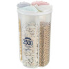 4 Section Cereal Food Dispenser Storage Jar Box Container Bin, Colourless