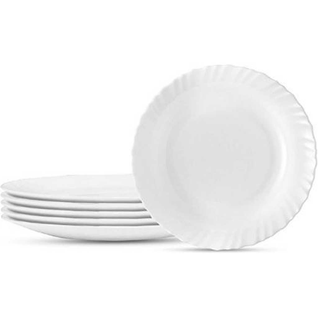 Luminarc 6 Pieces Of Plain Self Design Dinner Plates - White