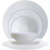 Luminarc 18 Piece Plates, Side Plates And Bowls Dinner Set, White