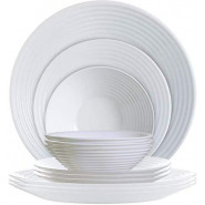 Luminarc 18 Piece Plates, Side Plates And Bowls Dinner Set, White Dinnerware Sets TilyExpress 2