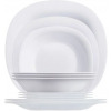 Luminarc 18 Piece Plates, Side Plates And Bowls Dinner Set, White Dinnerware Sets TilyExpress