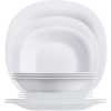 Luminarc 18 Piece Plates, Side Plates And Bowls Dinner Set, White