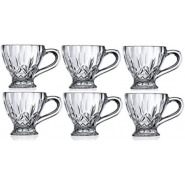 6 Pieces Of Coffee Tea Glasses Cups Mugs -Colorless Teacups TilyExpress