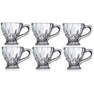 6 Pieces Of Coffee Tea Glasses Cups Mugs -Colorless