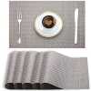 6 Pieces Of Placemats Table Mats-Grey