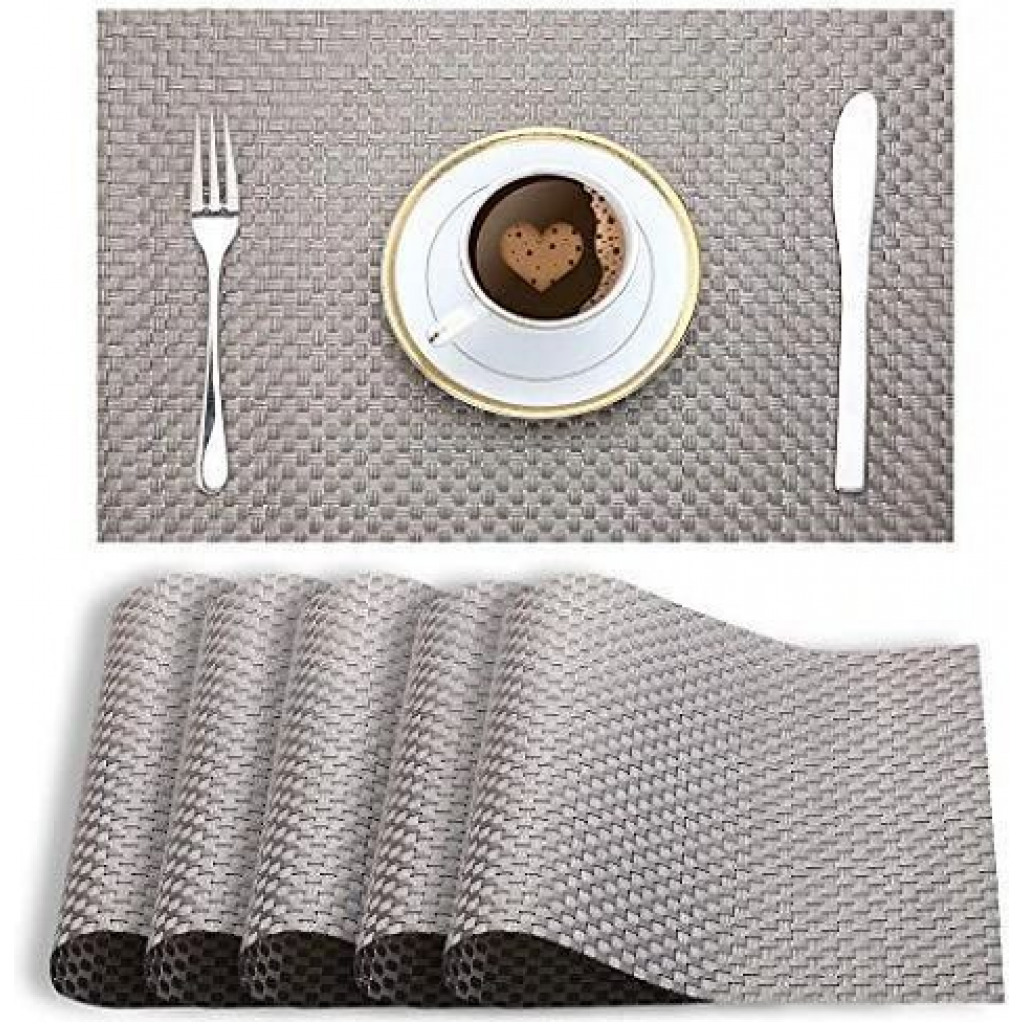 6 Pieces Of Placemats Table Mats-Grey Tabletop Accessories TilyExpress