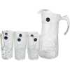 Luminarc 6 Pieces Of Juice Glasses And 1Piece Jug Water Set Cups-Colorless