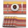 6 Pieces Of Placemats Table Mats-Orange