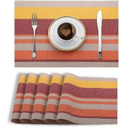 6 Pieces Of Placemats Table Mats-Orange Tabletop Accessories TilyExpress 2