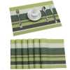 6 Pieces Of Placemats Table Mats With a Runner - Green