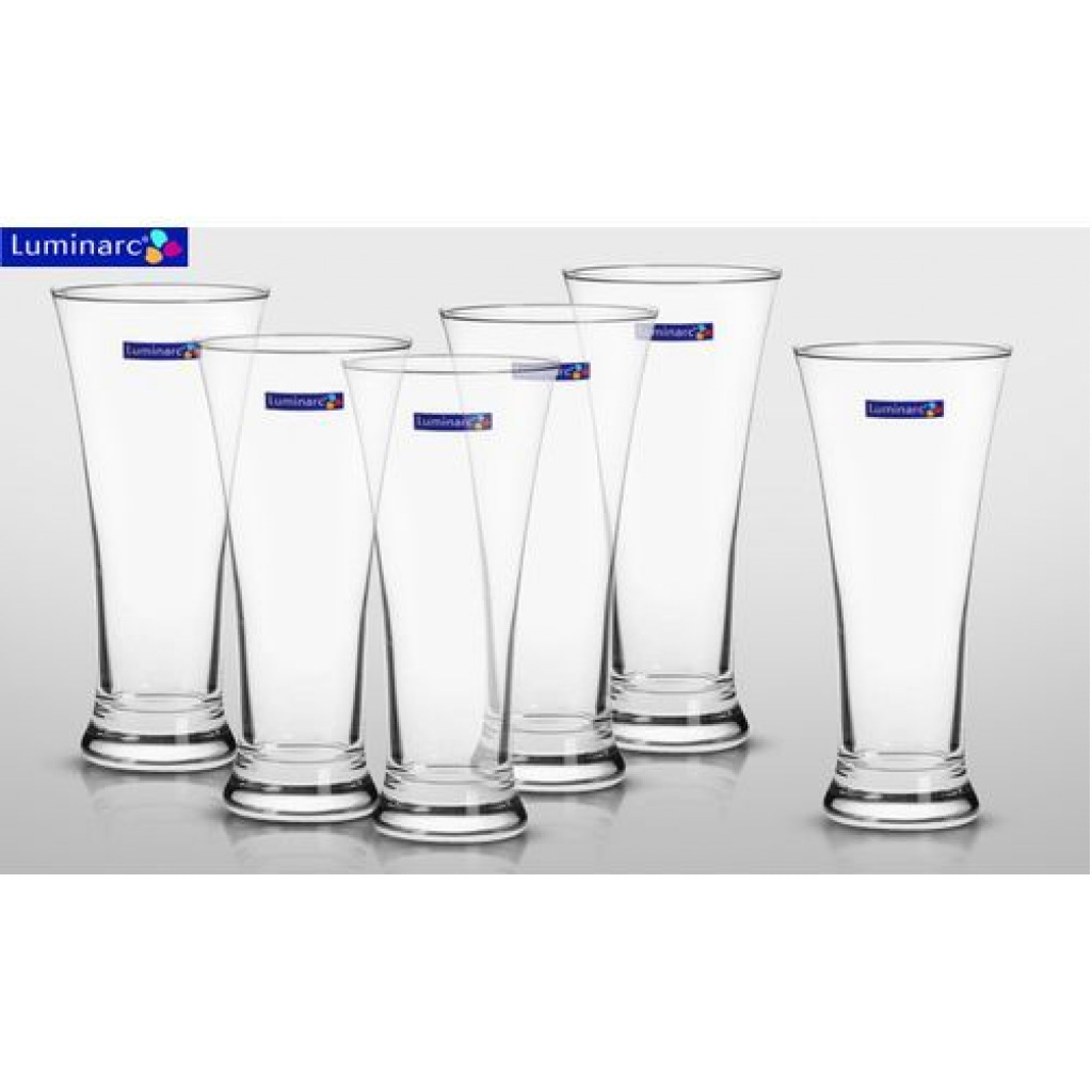 Luminarc 6 Pieces Of Water Juice Glasses Cups Drinkware-Colorless