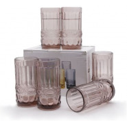 6 Pieces Of Water Juice Glasses Cups Drinkware- Purple Bar Cocktail & Wine Glasses TilyExpress