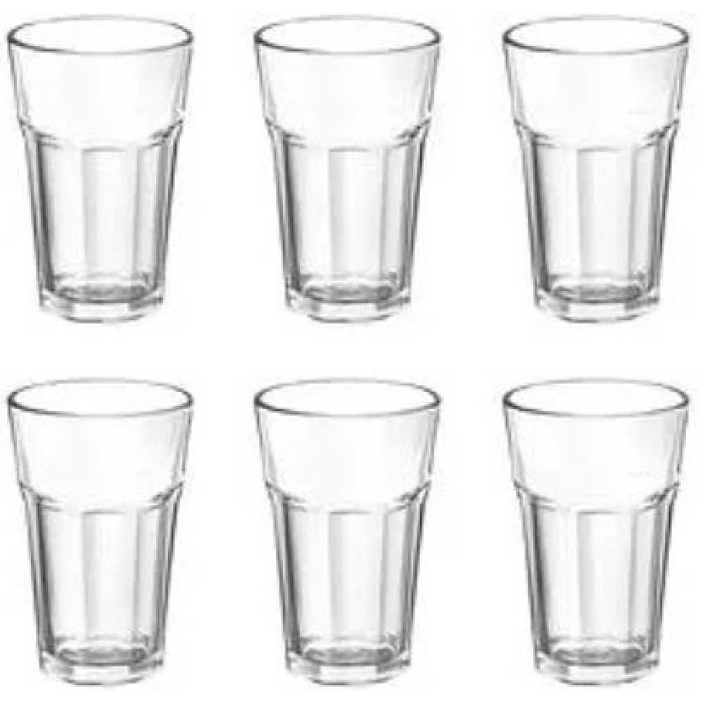 Luminarc 6 Pieces Of Water Juice Glasses Cups Drinkware -Colorless