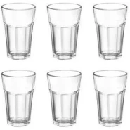 Luminarc 6 Pieces Of Water Juice Glasses Cups Drinkware -Colorless