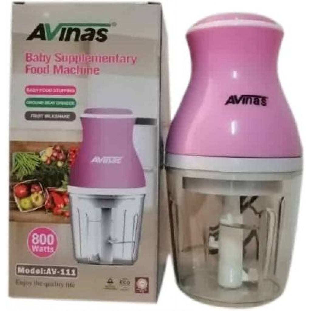 AVINAS Baby Supplementary Food Processor Juicer Mini Blender Meat Grinder- Pink