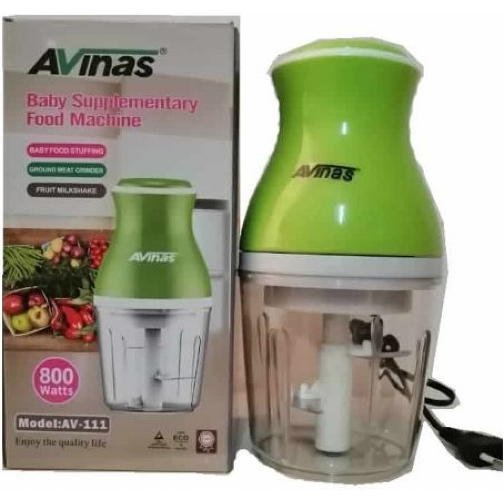 AVINAS Baby Supplementary Food Processor Juicer Mini Blender Meat Grinder- Green