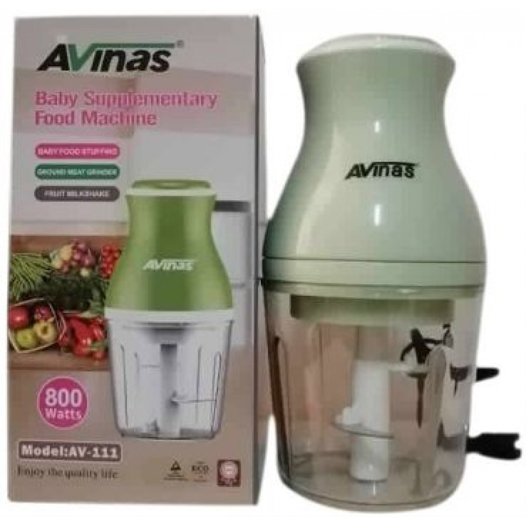 AVINAS Baby Supplementary Food Processor Juicer Mini Blender Meat Grinder- Green