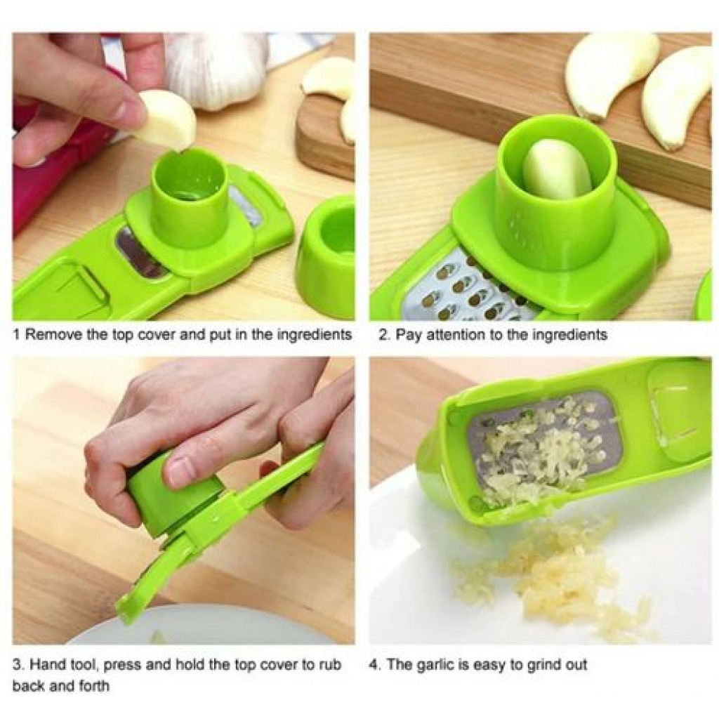 Garlic Press Grater - Green